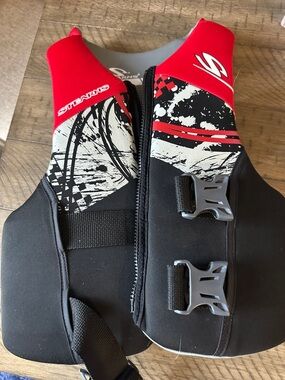 Sitka Neoprene Life Vest - Red Black White